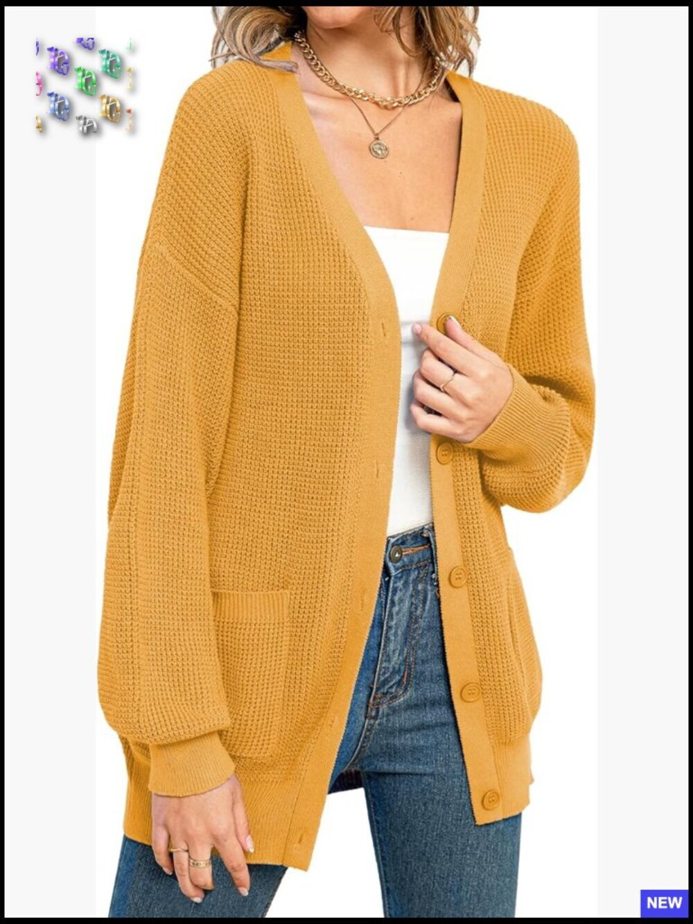 Oversized Cotton Cardigan Sweater Button Down Knit Chic Fall Outerwear with